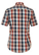 Thumbnail Chemise en coton oranges avec un imprimé carreaux et un col américain - Image 2