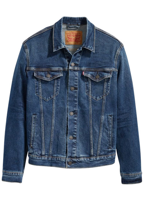 Veste Jean unie en coton avec 2 poches plaquées poitrine boutonnées