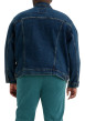 Thumbnail Veste Jean unie en coton avec 2 poches plaquées poitrine boutonnées - Image 3