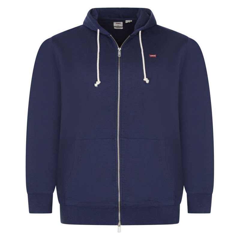 Levi's® - Cardigan Zippé Levi's® En Coton Marine Uni Avec Une Coupe Droite - Marine