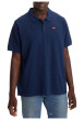 Thumbnail Polo en maille piquée de coton bleu marine à col boutonné et Batwing poitrine - Image 3