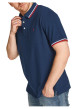Thumbnail Polo Paulos en coton maille piquée marine à coupe droite et col boutonné - Image 3