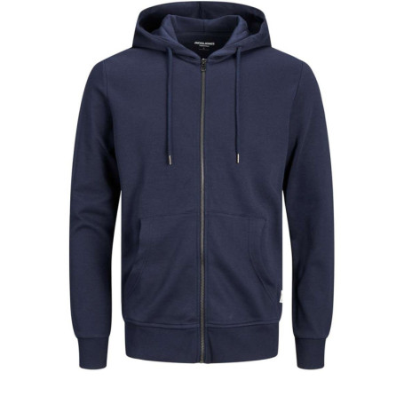 Sweat à capuche marine en coton mélangé avec...