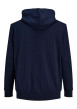 Thumbnail Sweat à capuche marine en coton mélangé avec une coupe et un zip de fermeture - Image 2
