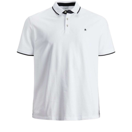 Polo blanc pour homme avec logo en coton coupe...