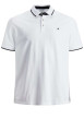 Thumbnail Polo blanc pour homme avec logo en coton coupe droite PAULOS