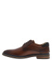 Thumbnail Derbies en cuir cognac avec empiècement foncés sur tige et fermeture à lacets ronds noirs - Image 3