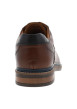 Thumbnail Derbies en cuir cognac avec empiècement foncés sur tige et fermeture à lacets ronds noirs - Image 4
