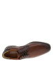 Thumbnail Derbies en cuir cognac avec empiècement foncés sur tige et fermeture à lacets ronds noirs - Image 5