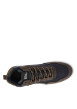 Thumbnail Baskets montantes divers cuir bleu marine et taupe à semelle sneakers plate et à lacets ronds tressés - Image 5