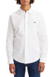 Thumbnail Chemise blanche en coton unie avec une coupe ajustée et un col français