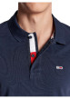 Thumbnail Polo en coton maille piquée marine avec une coupe droite et un col boutonné - Image 3