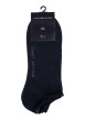 Thumbnail Lot de 2 paires de chaussettes basses en coton mélangé bleues unies coupe courte