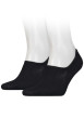 Thumbnail Lot de 2 paires de chaussettes basses en coton mélangé noires unies invisibles - Image 2