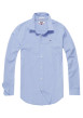 Thumbnail Chemise bleu ciel unie à coupe ajustée à col français et à fermeture boutonnée