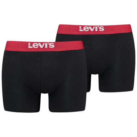 Lot de 2 Boxers noirs en coton biologique et...