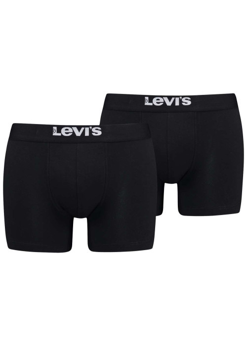 Lot de 2 Boxers noirs en coton biologique avec une ceinture élastiquée