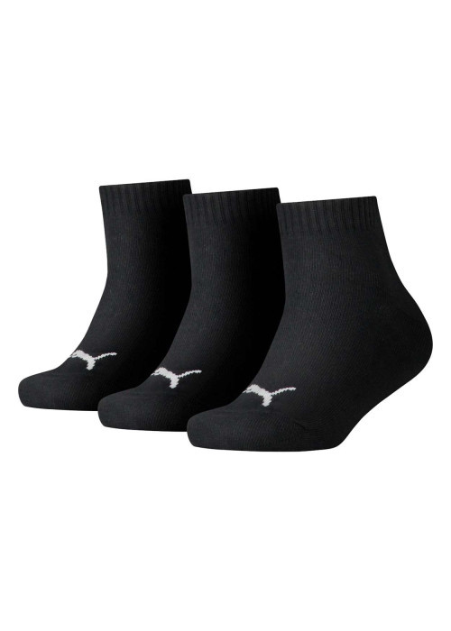 Lot de 3 paires de chaussettes mi-hautes noires en coton