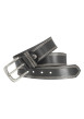 Thumbnail Ceinture noire unie en cuir de bœuf avec une boucle métallique - Image 2
