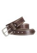Thumbnail Ceinture marron unie en cuir de bœuf avec une boucle métallique - Image 2
