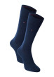 Thumbnail Lot de 2 paires de chaussettes hautes marine unies avec logo brodé