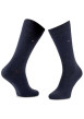 Thumbnail Lot de 2 paires de chaussettes hautes marine unies avec logo brodé - Image 2