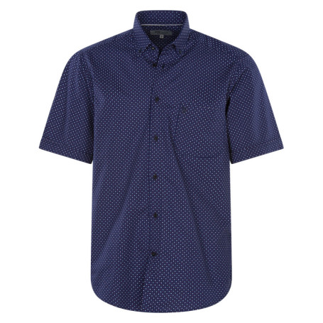 Chemise en coton marine avec une coupe droite...