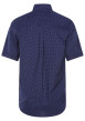 Thumbnail Chemise en coton marine avec une coupe droite et un col américain - Image 2