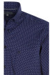 Thumbnail Chemise en coton marine avec une coupe droite et un col américain - Image 3