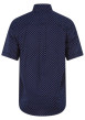 Thumbnail Chemise en coton marine avec une coupe droite et un col français - Image 2