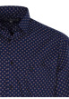 Thumbnail Chemise en coton marine avec une coupe droite et un col français - Image 3