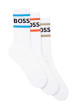 Thumbnail Lot de 3 paires de chaussettes hautes en coton mélangé blanches