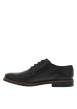 Thumbnail Derbies en cuir noir à talon décroché bas, lacet tressé et trépointe marron - Image 2