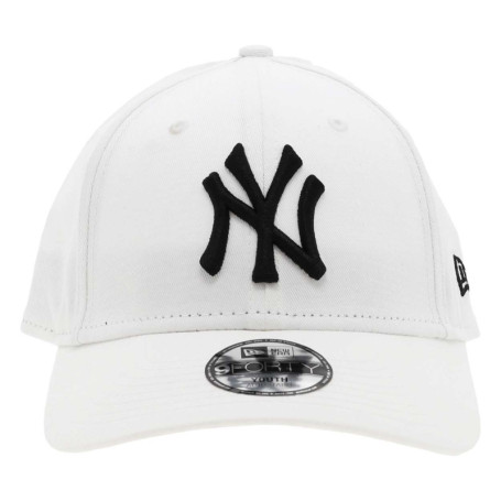 Casquette blanche à logo noir en coton Kids...