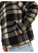 Thumbnail Blouson marron à carreaux avec une coupe droite et un col italien - Image 6