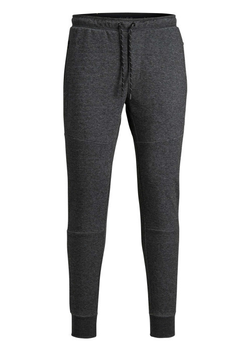 Jogging Will Sweat Pant anthracite uni avec une coupe slim et un lien de serrage