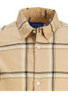 Thumbnail Chemise beige à carreaux en coton avec une coupe droite et un col français - Image 2