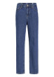 Thumbnail Jean Chris bleu uni avec une coupe droite et un passant pour la ceinture