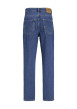 Thumbnail Jean Chris bleu uni avec une coupe droite et un passant pour la ceinture - Image 3