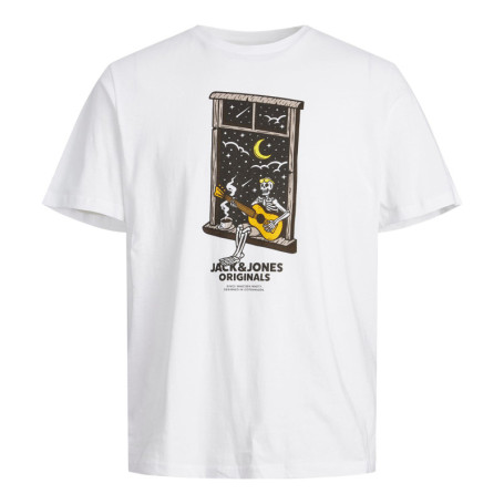 T-shirt blanc en coton avec une coupe droite et...