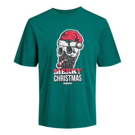 T-shirt vert en coton avec une coupe droite et...