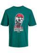 Thumbnail T-shirt vert en coton avec une coupe droite et des manches courtes