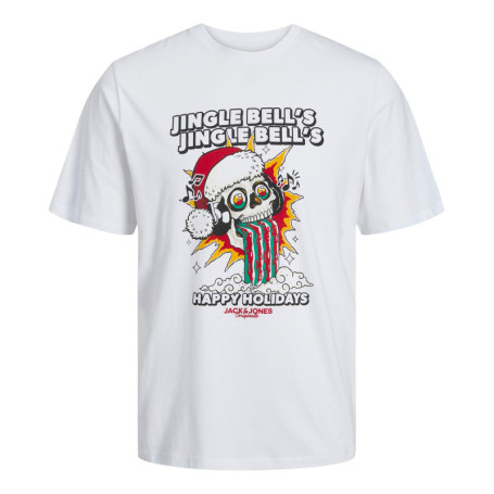T-shirt blanc en coton avec une coupe droite et...