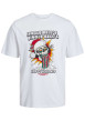 Thumbnail T-shirt blanc en coton avec une coupe droite et des manches courtes