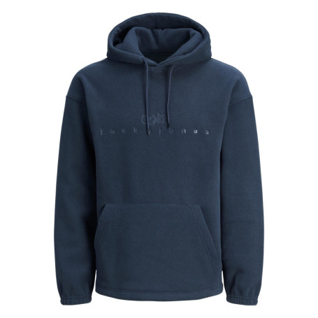 Sweat à capuche marine uni avec une coupe...