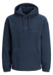 Thumbnail Sweat à capuche marine uni avec une coupe droite et une poche kangourou