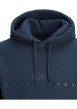 Thumbnail Sweat à capuche marine uni avec une coupe droite et une poche kangourou - Image 2