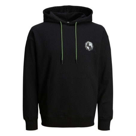Sweat à capuche noir avec un coupe droite et un...