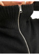 Thumbnail Pull noir uni avec une coupe droite et un col montant zippé - Image 7