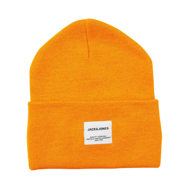 Jack & Jones - Bonnet Moutarde Uni Avec Une étiquette Blanche Cousue Sur L'ourlet - Moutarde Jack & Jones - Bonnet Moutarde Uni Avec Une étiquette Blanche Cousue Sur L'ourlet - Moutarde